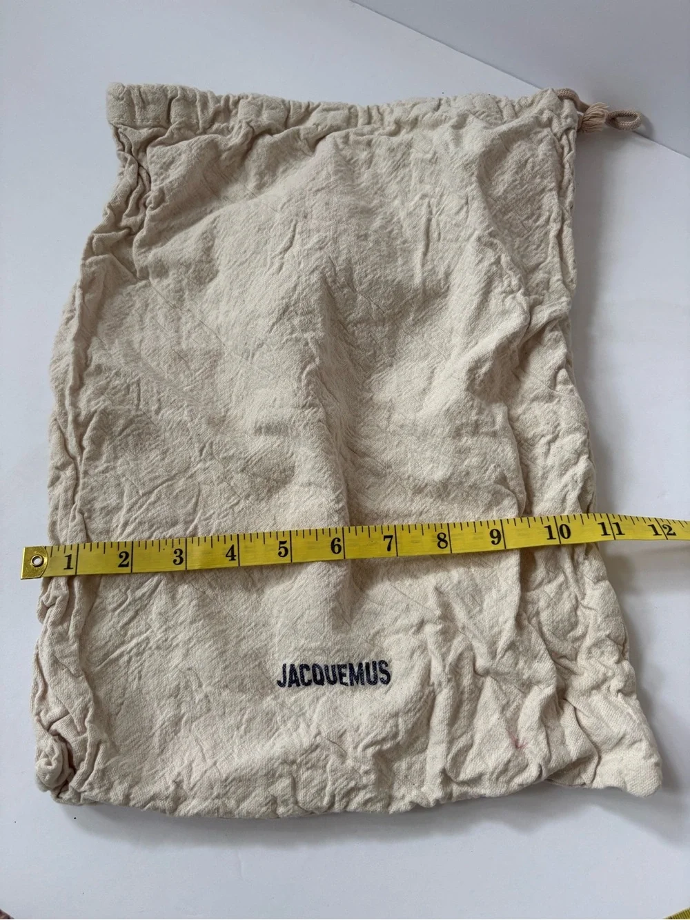 Canvas Drawstring Jacquemus Beige Tan Logo‎ Duster Bag 11*15 Shoe Bag